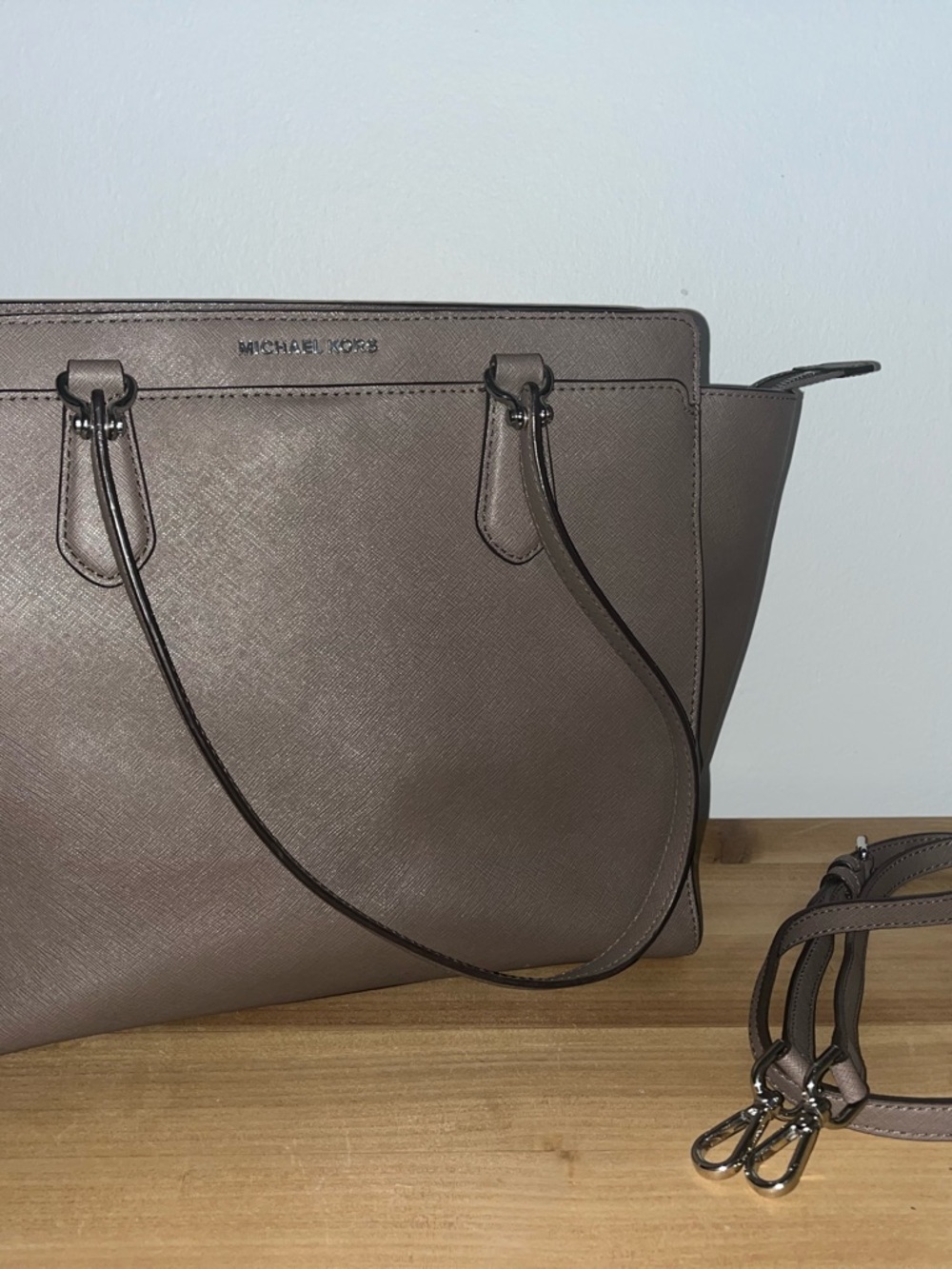 Michael Kors Taupe Saffiano Leather Tote